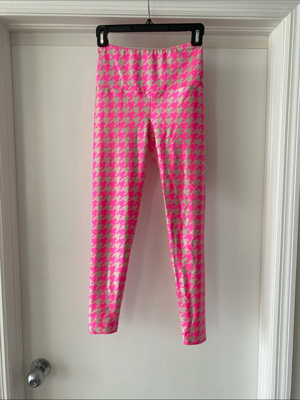 New Goldsheep Pink Houndstooth Leggings Sz S